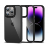 Funda protectora de tapa dura de diseño inteligente para Apple iPhone 15 Pro transparente/negro