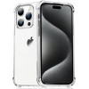 Coque de protection rigide intelligente pour Apple iPhone 15 Plus, transparent/noir