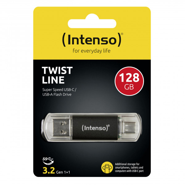 Intenso 3539491 USB 3.2 128Gb Twist Line A+C Flash Drive