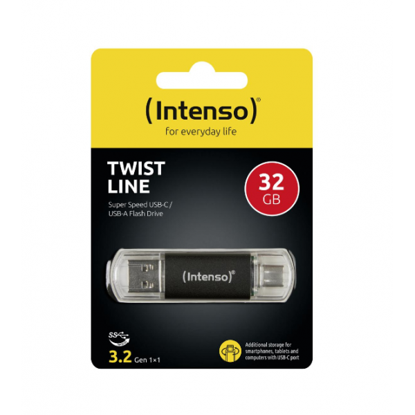 Intenso 3539480 USB 3.2 32Gb Twist Line A+C Flash Drive