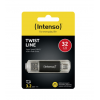 Unidade Flash Intenso 3539480 USB 3.2 32Gb Twist Line A+C