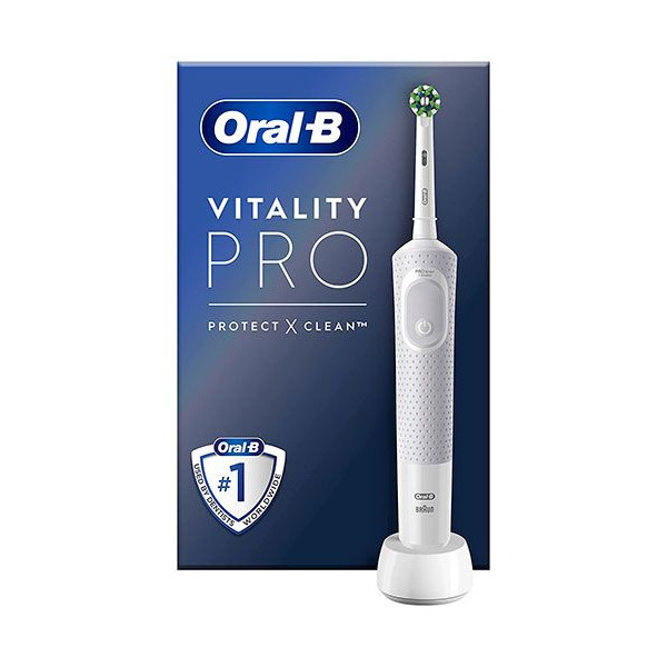 Escova de dentes branca Braun Oral-b Vitality Pro