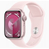 Smartwatch Apple Watch 9 Alu-Gehäuse Rosa 41 mm Sportarmband Hellrosa S/M EU