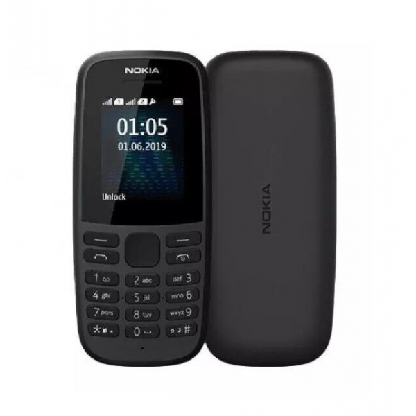Nokia 105 Black Mobile Gsm Dual Sim 1.77'' Qqvga 4mb Radio Fm Snake Xenzia