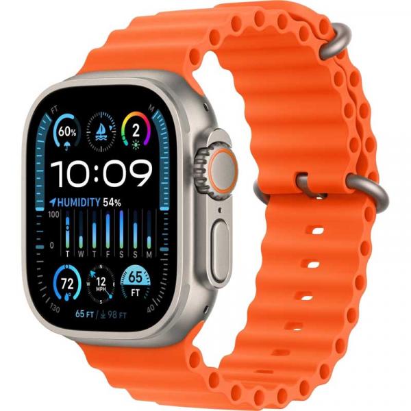 Apple Watch Ultra 2 cassa Titano da 49 mm cinturino arancione oceano UE
