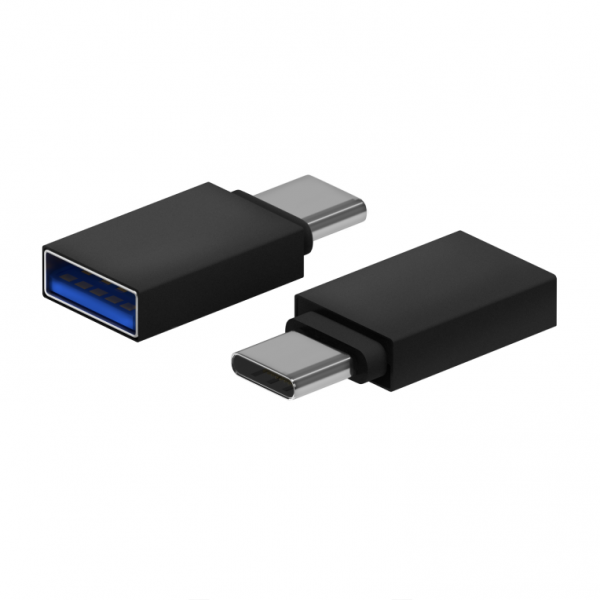 AISENS MINI ADAPTATEUR ALUMINIUM USB 3.2 GEN1 3A USB-C/MA/H NOIR