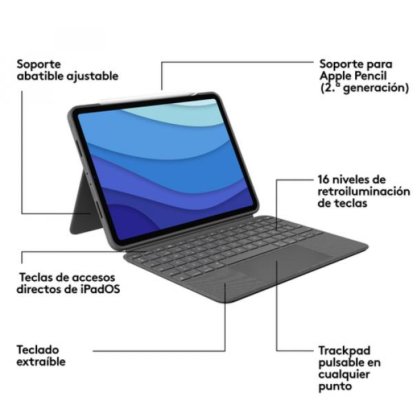 Combo Touch iPad Pro 11&quot; Cinzento ES