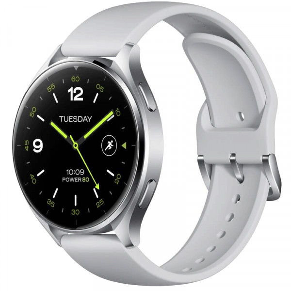 Xiaomi watch 2 4G boîtier argenté avec bracelet en TPU gris bhr8034gl