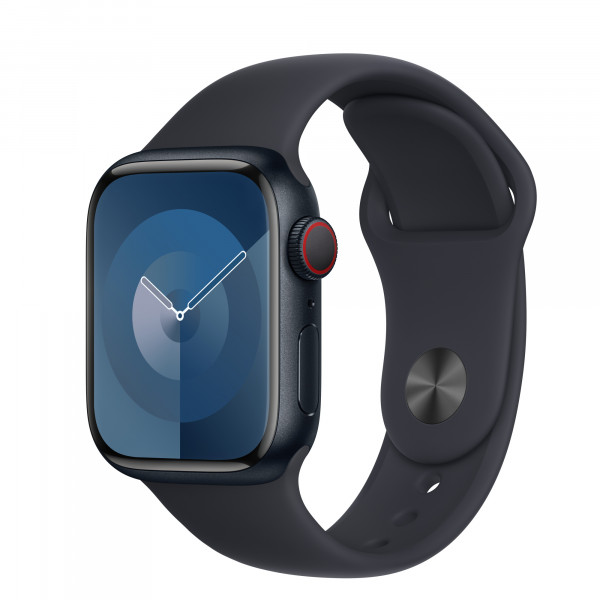 Montre connectée Apple Watch 9 Boîtier Alu Midnight 41mm bracelet sport Midnight S/M EU