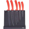 Jata SET bestehend aus 5 Messern und Messerbrett rot/schwarz hacc4502
