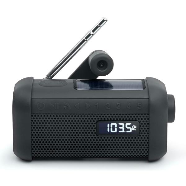 Muse Mh-08mb Radio portatile nera / solare