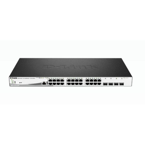 Switch D-Link DGS-1210-28MP/E 24xGb PoE+ 4xSFP Com