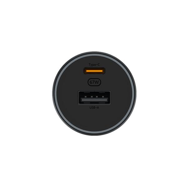 Carregador de carro Xiaomi 67W USB-A tipo C preto (preto) BHR6814GL