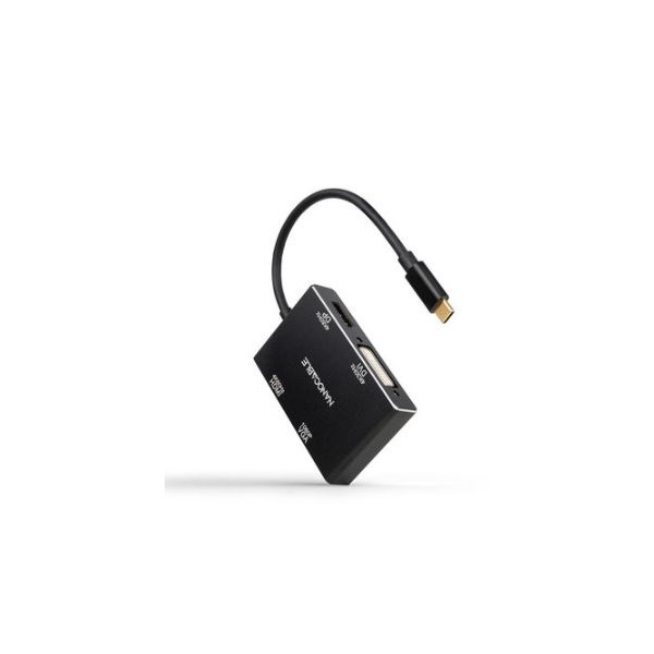 Covero Nanocavo USB-C a HDMI-DVI-DP-VGA/H 10cm