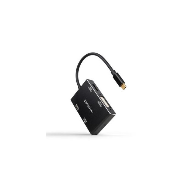 Coversor Nanocâble USB-C vers HDMI-DVI-DP-VGA/H 10cm