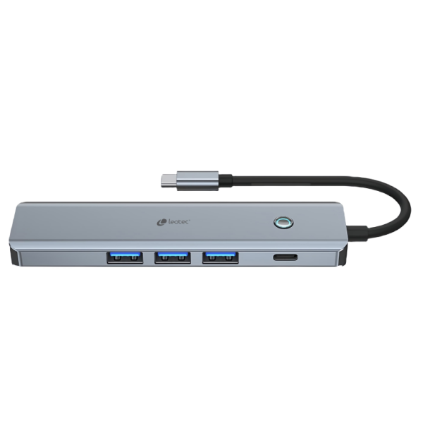 DOCKING STATION LEOTEC 6IN1 1USB-C PD100 ALIMENTAZIONE E DATI 3USB3.0 1HDMI 4K 30HZ