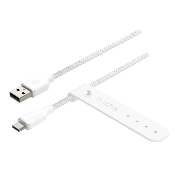 Zagg Charge Stream Weiß / Kabel USB-A (m) auf USB-C (m) 1 m