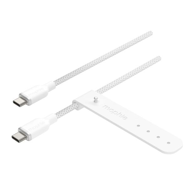 Zagg Charge Stream Weiß / Kabel USB-C (m) auf USB-c (m) 1 m