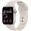 Apple Watch SE (2022) 44 mm (nur GPS), Aluminiumgehäuse, Starlight Gold, Sportarmband Gold