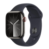 Apple Watch Series 9 grafite aço inoxidável 41 mm 4G pulseira esportiva meia-noite tamanho M/L DE