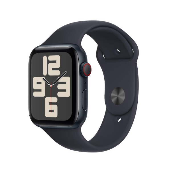 Apple Watch SE (2023) meia-noite alumínio 44mm 4G meia-noite pulseira esportiva tamanho S/M DE