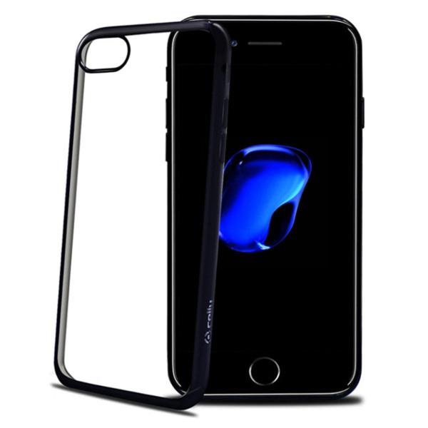 Custodia in silicone nero trasparente per iPhone 7 Plus