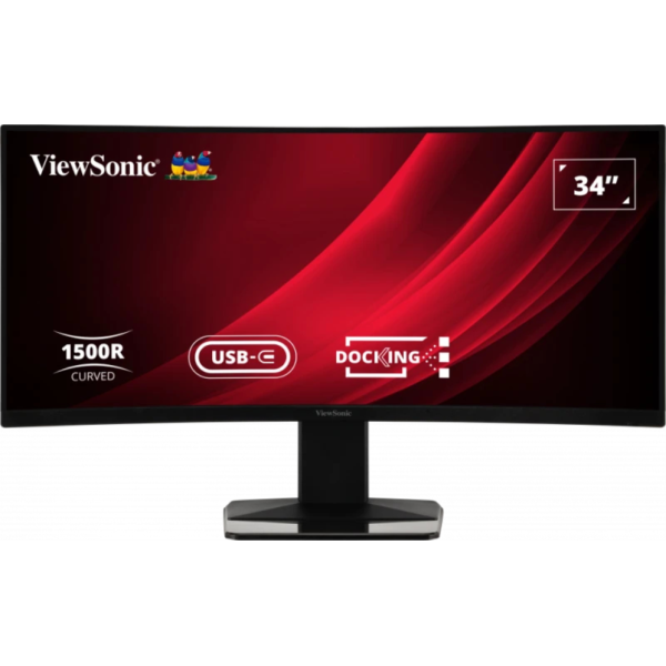 MONITEUR COURBÉ VIEWSONIC 34&quot; QHD HDMI DP 65W USB-C USB RJ45 RÉGLAGE MULTI-HAUTEUR