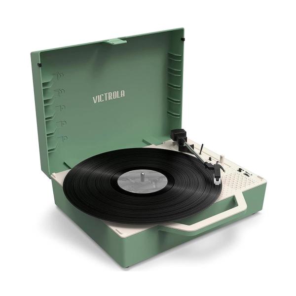 Victrola Re-spin Green / Record Player With Speaker