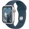 Apple Watch Series 9 GPS 41 mm Aluminiumgehäuse silber mit Storm Sportarmband (M) silber