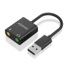 AISENS USB-A TO AUDIO CONVERTER 48KHZ USB-A/M-2XJACK 3.5/H BLACK 10CM