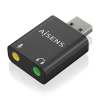 AISENS USB-A-AUDIO-KONVERTER 48KHZ USB-A/M-2XJACK 3,5/H SCHWARZ
