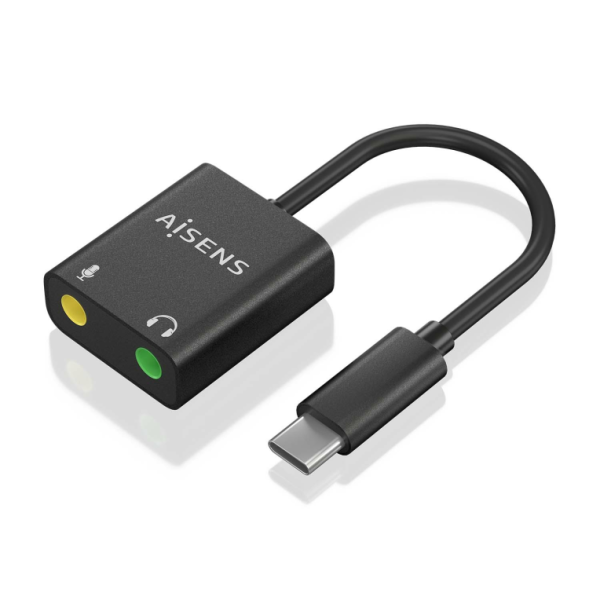 CONVERTITORE DA USB-C A AUDIO AISENS 48KHZ USB-C/M-2XJACK 3.5/H 10CM