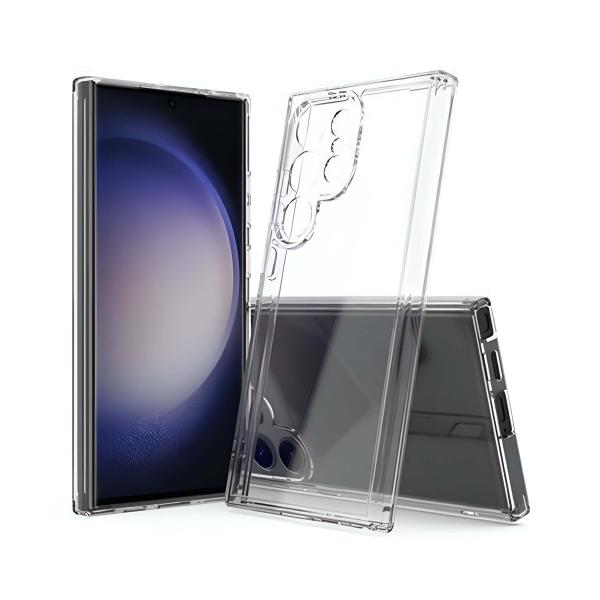 Coque Samsung Galaxy S24 Ultra Hybride (pare-chocs + dos transparent) Transparente