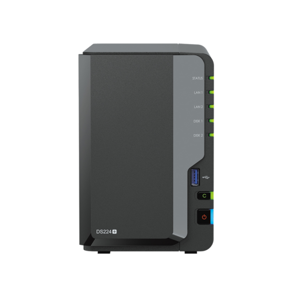 NAS SYNOLOGY DS224+ 2 POSTI ETHERNET J4125 NERO