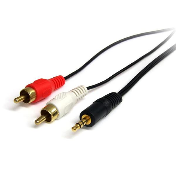 Cabo de áudio estéreo de 3 pés 3,5 mm para 2x RCA