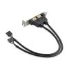 Adaptador de placa de slot USB LP de 2 portas