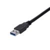 1m Black USB 3.0 Extension Cable M-F