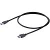 1m Black USB 3.0 Extension Cable M-F