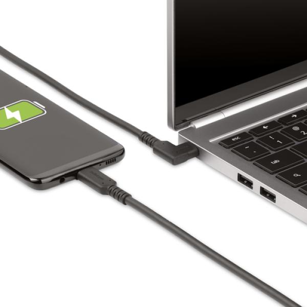 6 Fuß 2 m langes, robustes, rechtwinkliges USB-C-Kabel