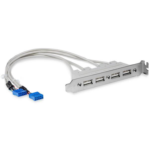 4-Port-USB-A-Buchse-Slot-Platten-Adapter