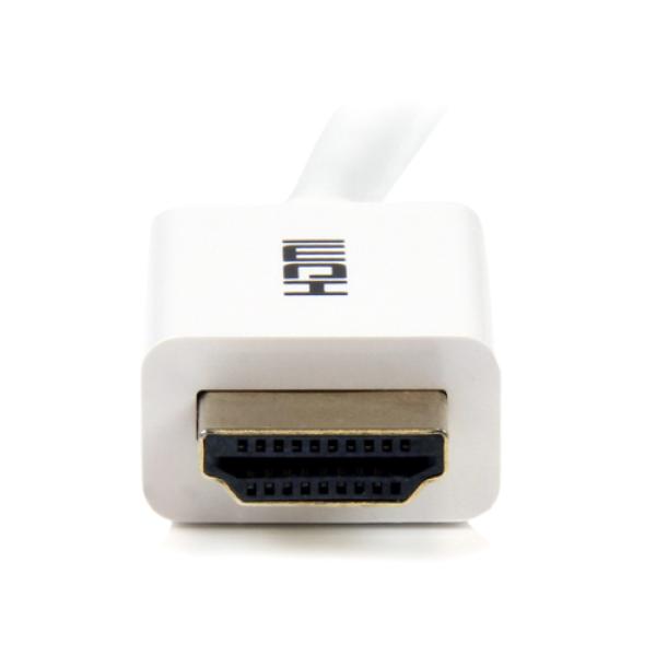 23 ft White CL3 In-wall HDMI Cable - M-M