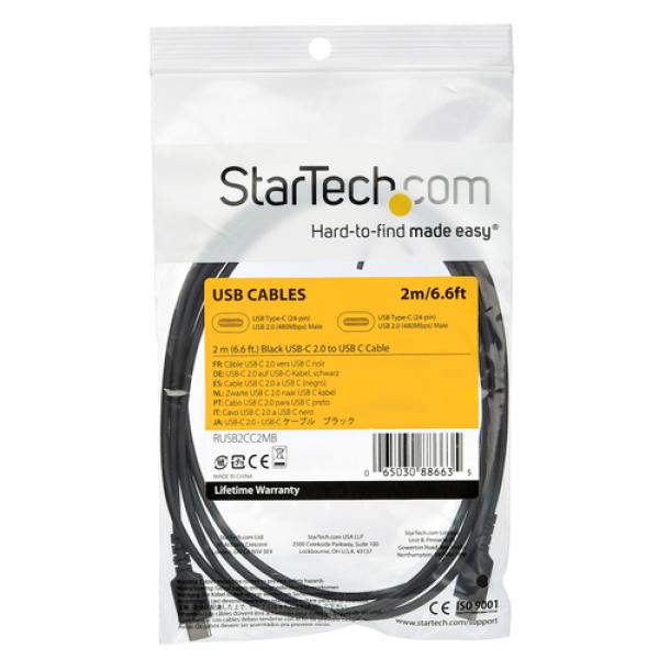 Cable - Black USB C Cable 2m