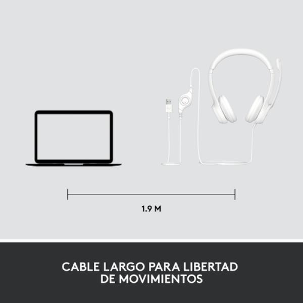 H390 USB Computer Headset OFF-WHITE