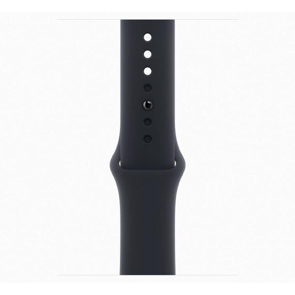 Apple Watch Series 9 GPS 45 mm en aluminium noir et bracelet sport noir MR9C3QL-A - Taille ML