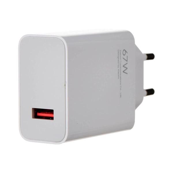 Xiaomi Charging Combo 67W USB-A Carregador Rápido + Cabo de Dados USB-C Branco MDY-12-ES