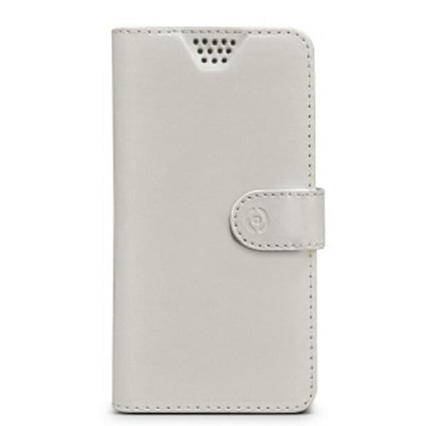 Funda Celly universal M tipo libro blanca