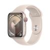 Apple Watch Series 9 GPS 45 mm Aluminum and White Sport Band (Starlight) MR973QC-A - Size ML