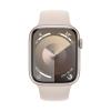 Apple Watch Series 9 GPS 45 mm Aluminio y Correa deportiva Blanca (Starlight) MR973QC-A - Talla M-L