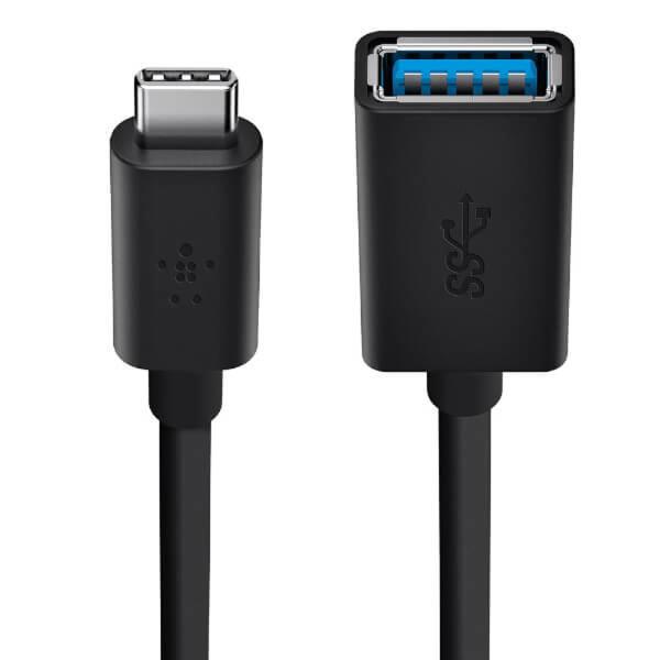 Belkin USB-C-auf-USB-A-3.0-Adapter Schwarz