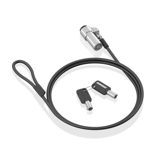 CABLE SEGURIDAD AISENS TIPO NANO CERRADURA LLAVE 1.5M